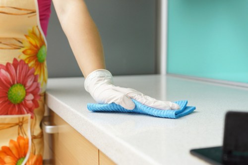 Worker safety and compliance review in a deep cleaning operation